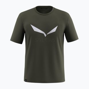 Vyriški marškinėliai Salewa Solidlogo Dry dark olive