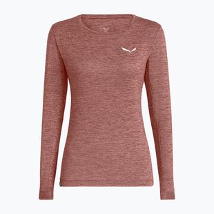 Moteriški žygio marškinėliai ilgomis rankovėmis Salewa Puez Melange Dry desert pink melange
