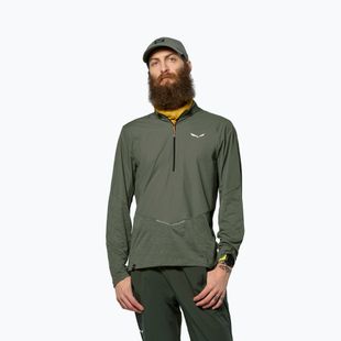 Vyriški marškinėliai ilgomis rankovėmis Salewa Pedroc Dry Wind Half Zip Tee faded green