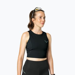 Moteriški bėgimo marškinėliai DYNAFIT Trail Crop Top black