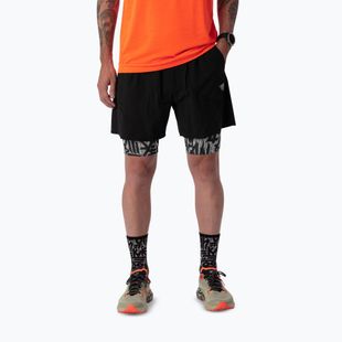 Vyriški bėgimo šortai DYNAFIT Trail 2IN1 black out overcast