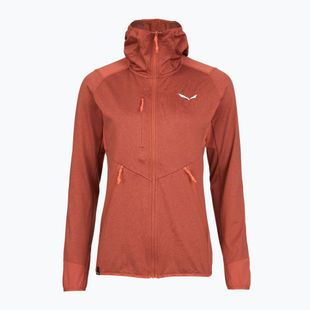 Moteriškas žygio džemperis Salewa Agner Hybrid PL/DST FZ Hoody etruscan red melange