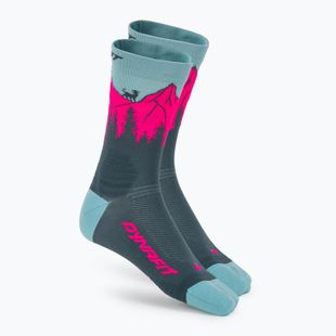 Kojinės DYNAFIT Traverse Crew cinder pink glo/6070