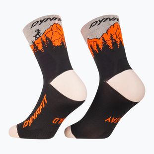 Slidinėjimo kojinės DYNAFIT Traverse Mid black out ultra orange/4220
