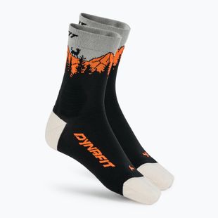 Slidinėjimo kojinės DYNAFIT Traverse Mid black out ultra orange/4220