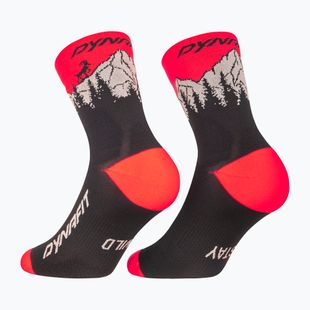 Slidinėjimo kojinės DYNAFIT Traverse Mid black out ultra coral/6a10