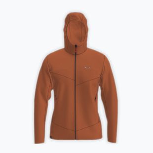 Vyriškas žygio džemperis Salewa Puez Rocca Polarlite Hood Bombay Brown