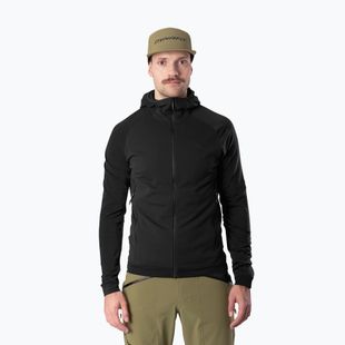 Vyriškas DYNAFIT Radical Polartec slidinėjimo laipiojimo džemperis su gobtuvu, juodos spalvos