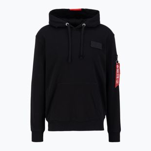 Vyriškas džemperis Alpha Industries Red Stripe Hoodie black