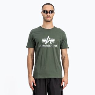 Vyriški marškinėliai Alpha Industries Basic dark olive