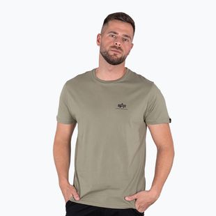 Vyriški marškinėliai Alpha Industries Basic Small Logo olive