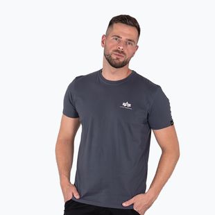 Vyriški marškinėliai Alpha Industries Basic Small Logo greyblack