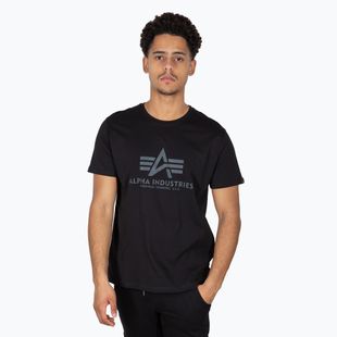 Vyriški marškinėliai Alpha Industries Basic Rainbow Reflective black