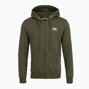 Vyriškas džemperis Alpha Industries Basic Zip SL dark olive