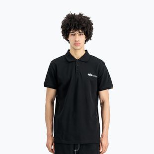 Alpha Industries Basic Polo Small Logo marškinėliai juodi