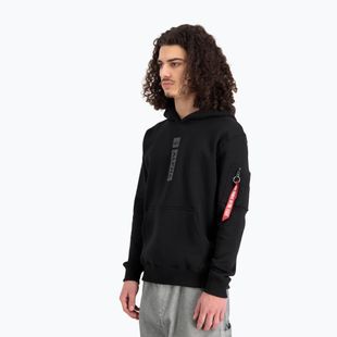 Vyriškas džemperis Alpha Industries Puff Print Hoodie black
