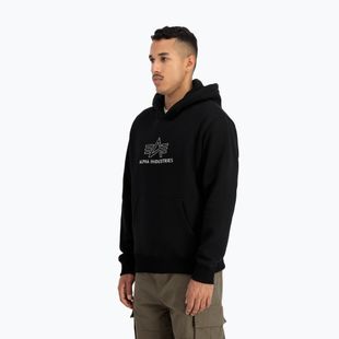 Vyriškas džemperis Alpha Industries Basic Hoodie TPU black/chrome