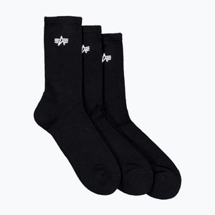 Vyriškos kojinės Alpha Industries Basic 3 poros black