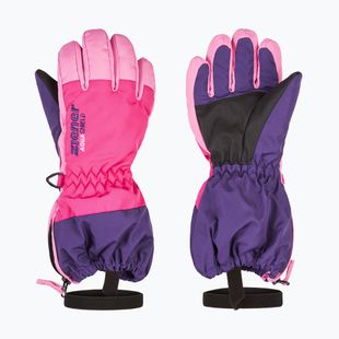 Vaikiškos slidininkų pirštinės ZIENER Levio As Minis dark purple