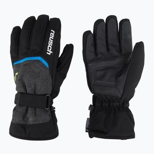 Slidinėjimo pirštinės Reusch Outset R-Tex XT black melange/safety yellow/brilliant blue