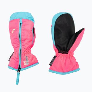 Reusch Ben Mitten vaikiškos slidinėjimo pirštinės knockout pink/bachelor button