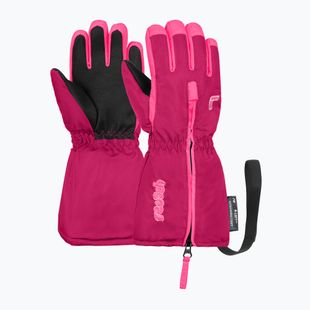 Vaikiškos slidinėjimo pirštinės Reusch Tom fuchs purp/knockout pink