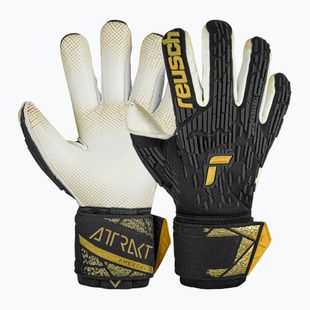 Vartininko pirštinės Reusch Attrakt Freegel Gold X GluePrint Finger Support black/gold