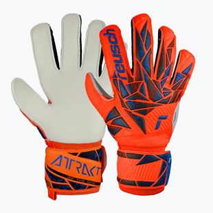 Vartininko pirštinės Reusch Attrakt Solid hyper orange/electric blue