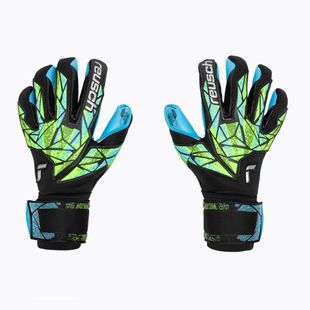 Vartininko pirštinės Reusch Attrakt Aqua black/fluo lime/aqua