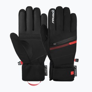 Slidinėjimo pirštinės Reusch Steve R-Tex XT 7809 black/fluo red