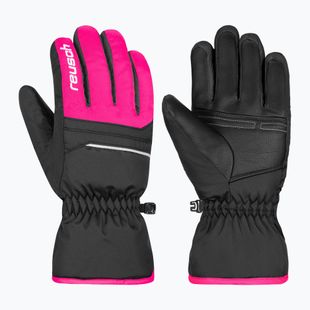 Vaikiškos slidinėjimo pirštinės Reusch Alan Junior black/pink glo