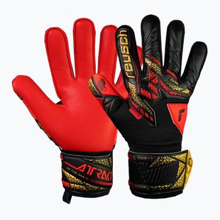 Vartininko pirštinės Reusch Attrakt Silver black/gold/fiery red
