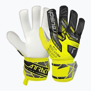 Vartininko pirštinės Reusch Attrakt Solid safety yellow/silver