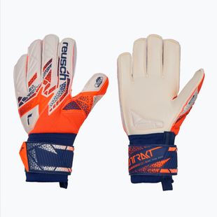 Vartininko pirštinės Reusch Attrakt Silver Junior shocking orange/energize blue