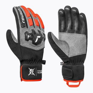 Vyriškos slidinėjimo pirštinės Reusch Worldcup Warrior R-Tex XT black/silver/fluo red