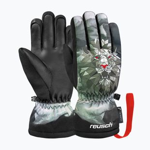 Vaikiškos slidinėjimo pirštinės Reusch Carter R-Tex XT blck/silver/fluo red