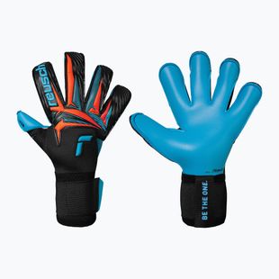 Vartininko pirštinės Reusch Attrakt Aqua Evolution black/shocking orange/aqua blue