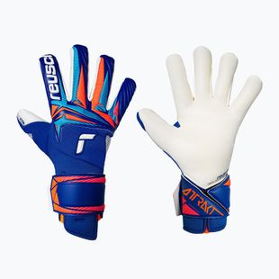 Vartininko pirštinės Reusch Attrakt Gold X Guardian sharp blue/white/shocking orange