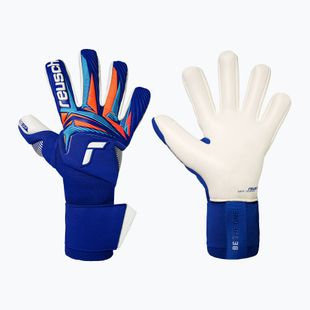 Vartininko pirštinės Reusch Attrakt Gold X NC Gravity sharp blue/white/shocking orange