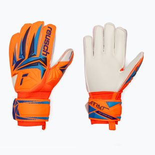 Vaikiškos vartininko pirštinės Reusch Attrakt Advance Junior shocking orange/blue
