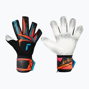 Vartininko pirštinės Reusch Attrakt Advance Evolution Glueprint black/aqua blue/shocking orange