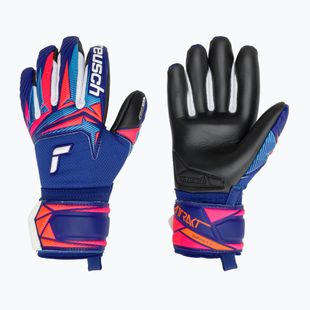 Vaikiškos vartininko pirštinės Reusch Attrakt Infinity Evolution NC Junior sharp blue/shocking orange/black