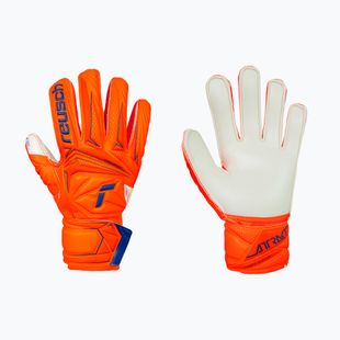 Vaikiškos vartininko pirštinės Reusch Attrakt Solid Finger Support Junior shocking orange/blue
