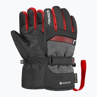 Vaikiškos slidinėjimo pirštinės Reusch Rocket GORE-TEX black/black melange/fire red