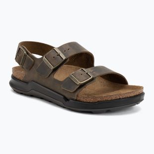 Vyriškos basutės BIRKENSTOCK Milano Crosstown Oiled Leather Regular faded khaki