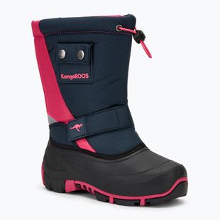 Paauglių sniego batai KangaROOS Kanga-Bean II dk navy / daisy pink