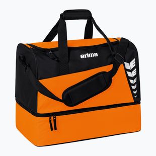 Treniruočių krepšys ERIMA Six Wings Sports Bag With Bottom Compartment 60 l orange/black