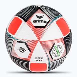Futbolo kamuolys ERIMA Hybrid Match silver/fiery-coral dydis 5