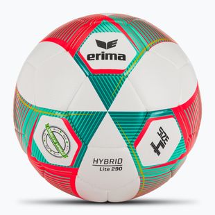 Futbolo kamuolys ERIMA Hybrid Lite 290 flery-coral/petrol dydis 4