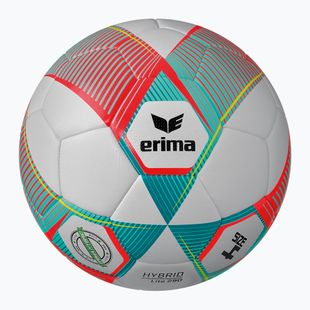 Futbolo kamuolys ERIMA Hybrid Lite 290 flery-coral/petrol dydis 4